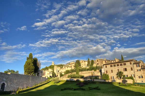 Panoramisch zicht van assisi. Umbrië. — Stockfoto
