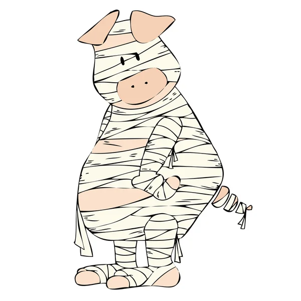 Cerdo momia . — Archivo Imágenes Vectoriales
