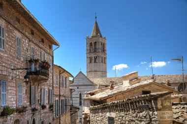Assisi görünümü. Umbria.