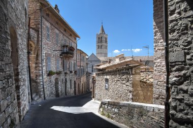 Assisi görünümü. Umbria.