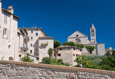 Assisi görünümü. Umbria.