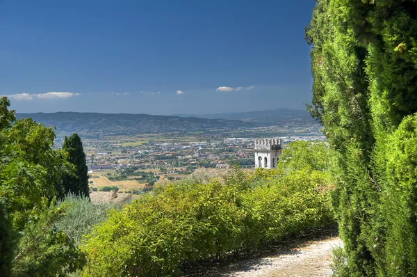 Kilátás nyílik assisi. Umbria régió. — Stock Fotó