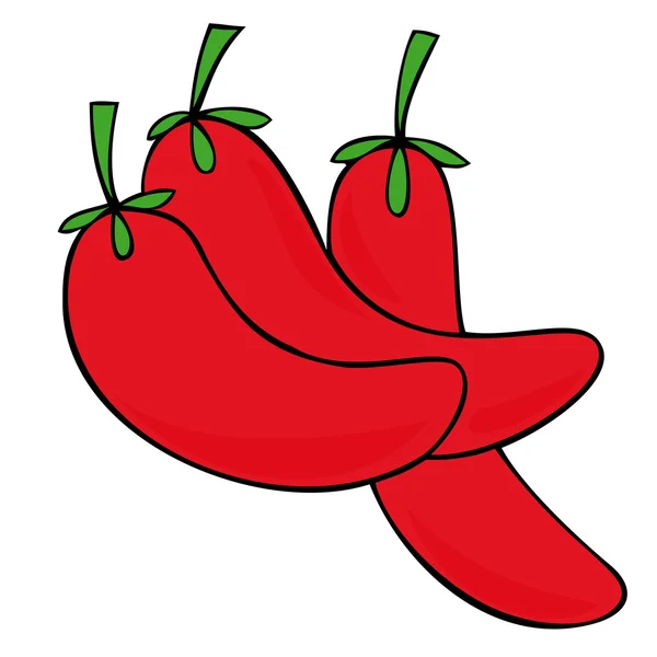 Röd chilipeppar. — Stock vektor