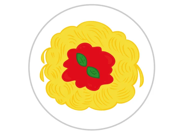 トマトソースのスパゲッティ. — ストックベクタ