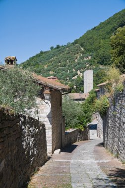 Alleyway. Gubbio. Umbria.