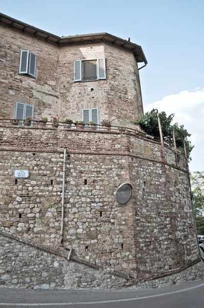Nézd a citta' della pieve. Umbria régió. — Stock Fotó