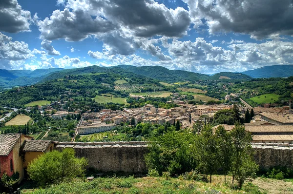 Vista panorámica de Spoleto. Umbría . — Foto de Stock