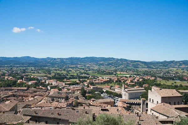 Gubbio panoramik manzaralı. Umbria. — Stok fotoğraf