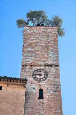 tarihi kulesi. Spello. Umbria.