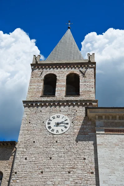 St. maria maggiore klokkentoren kerk. Spello. Umbrië. — Stockfoto