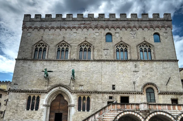 Vorgängerpalast. Perugia. Umbrien. — Stockfoto