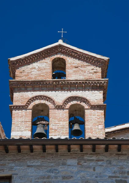 St. Marziale Belltower Church. Gubbio. Umbria. — Stock Photo, Image