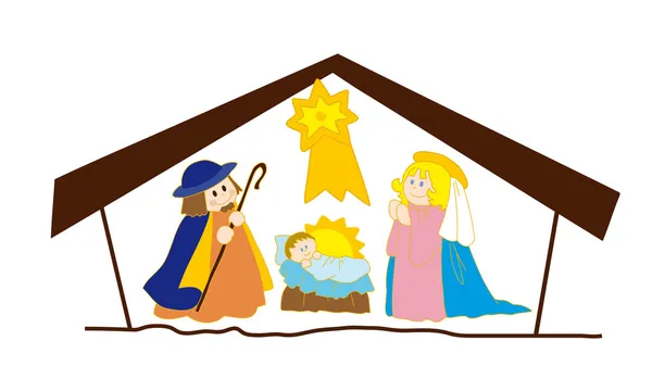 La nativité du Christ . — Image vectorielle