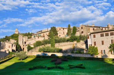 Assisi görünümü. Umbria.