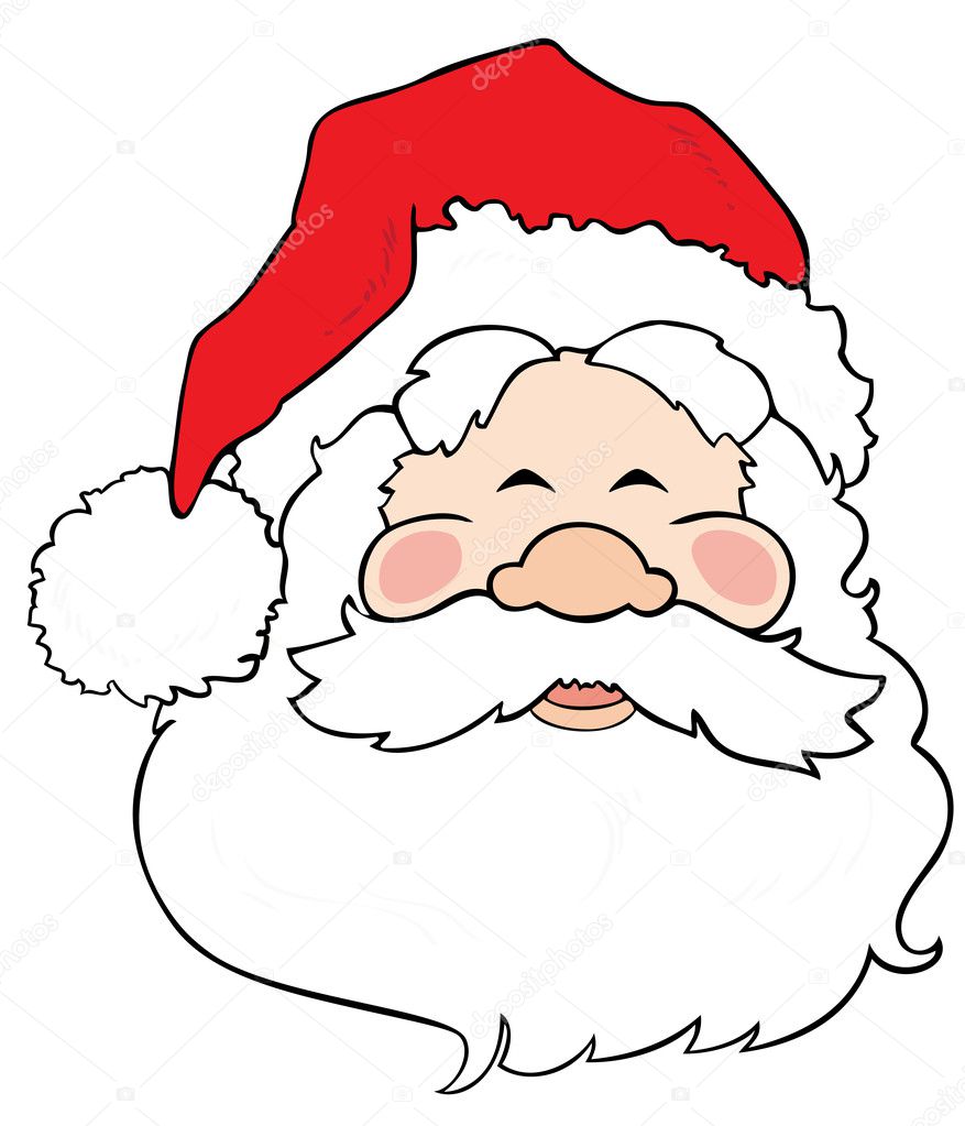 Santa Claus smiling. — Stock Vector © milla74 #4282041