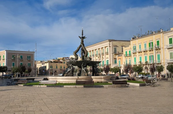 Triton fontein. Giovinazzo. Apulië. — Stockfoto