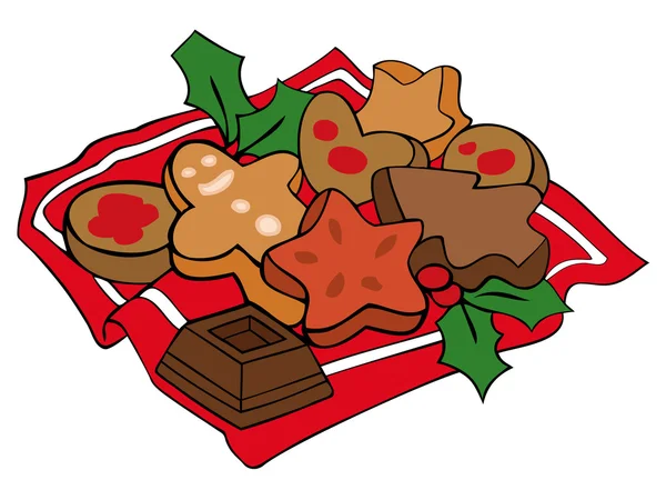 Christmas cookies. — Stock Vector
