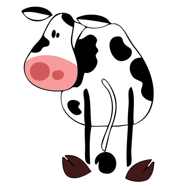 Funny dairy cow. — Stock Vector