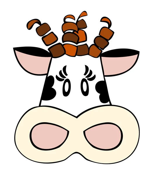 Dairy cow face. — Stock Vector