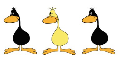 Ducks line up. clipart