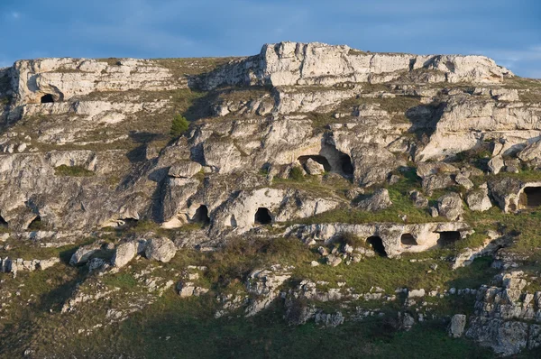 Paleolitik Mağaralar Matera Basilicata — Stok fotoğraf