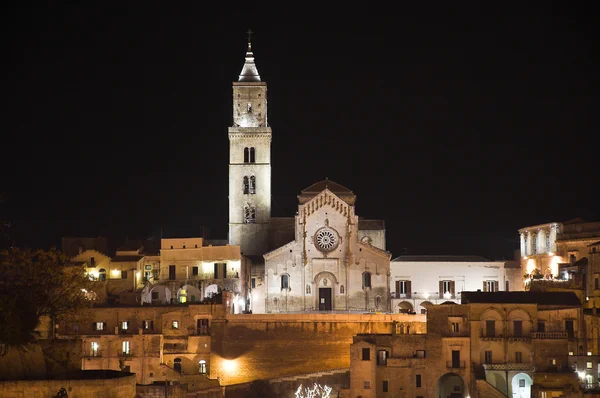 stock image Matera by night. Basilicata.