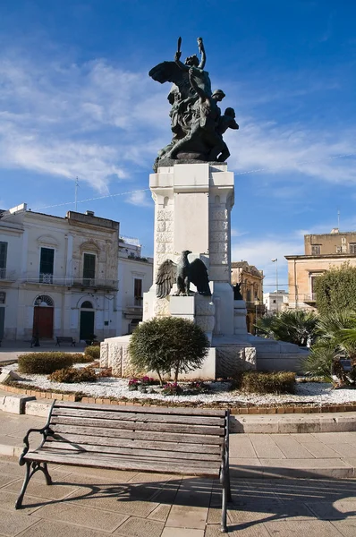 War Memorial Rutigliano Apulia — Stock Photo, Image