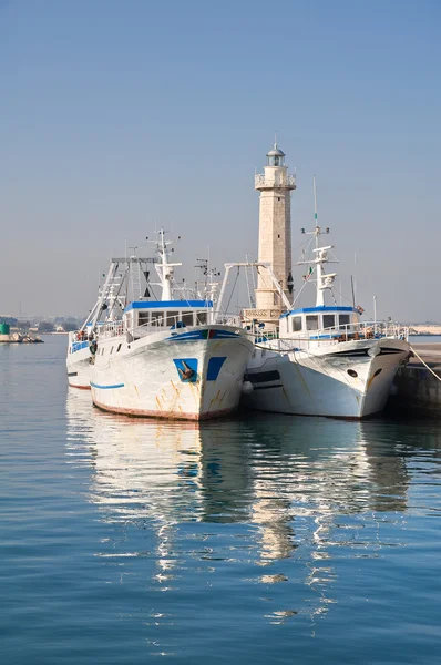 Över Molfetta Seaport Apulien — Stockfoto
