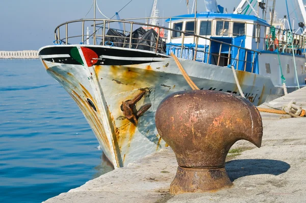 Molfetta Seaport Kilátás Puglia — Stock Fotó