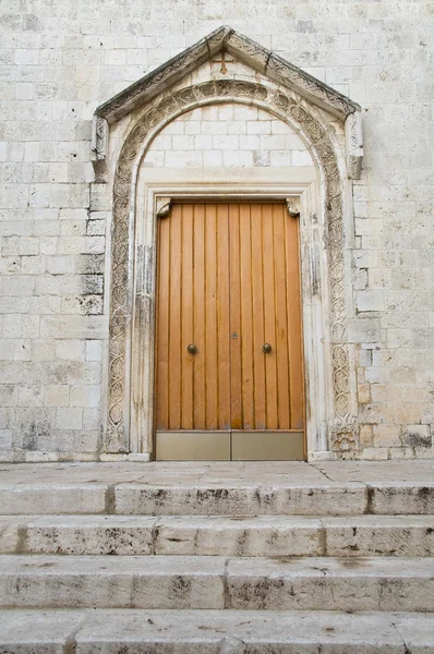 Spirito Santo Portal Church. Giovinazzo. Apulia. — Stock Photo, Image