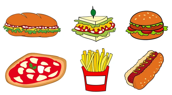 Fast Food Group — Stock Vector