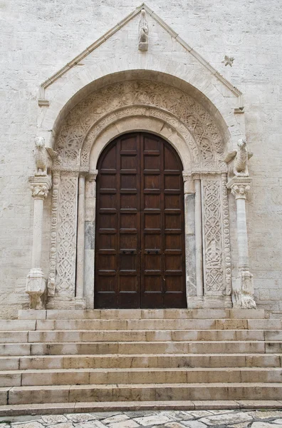 Catedral igreja portal. Bisceglie. Apúlia . — Fotografia de Stock