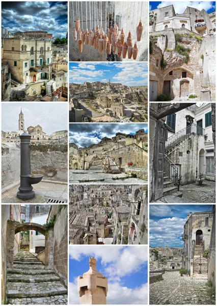 stock image Matera collage.