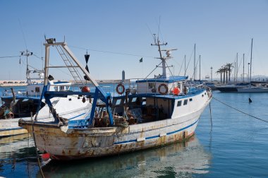 Fishing trawler. clipart