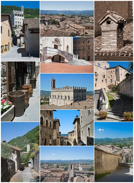 stock image Gubbio collage.