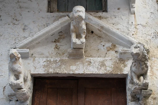 Nicola Del Porto Portalu Kościoła Bisceglie Apulia — Zdjęcie stockowe
