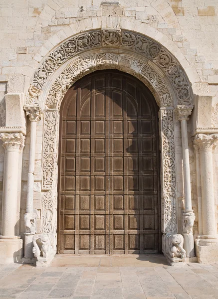 Catedral igreja portal. Trani... Apúlia . — Fotografia de Stock