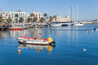 Panoramic view of Bari seaport. Apulia. clipart