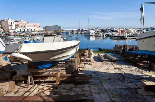 Panoramiczny Widok Port Morski Bisceglie Apulia — Zdjęcie stockowe