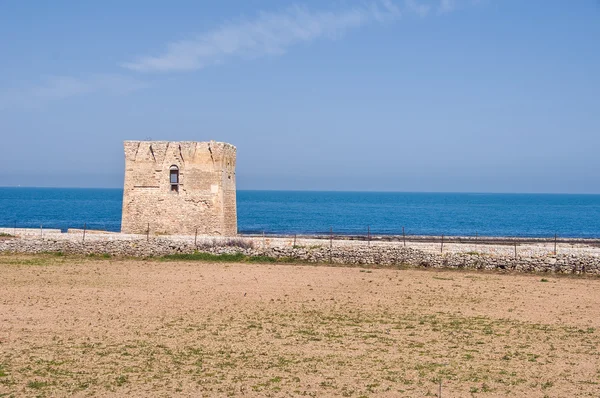 Obserwacji wieża. Polignano mare. Apulia. — Zdjęcie stockowe