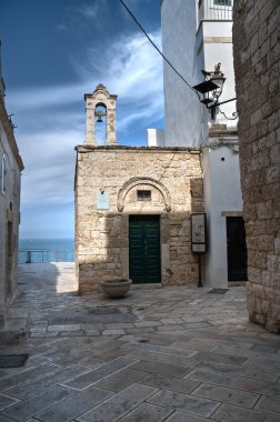 St. stefano Kilisesi. Polignano bir kısrak. Apulia.