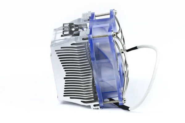 Detail Processor Cpu Cooler White Background — Stock Photo, Image