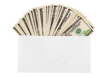 Dollars in an envelope clipart