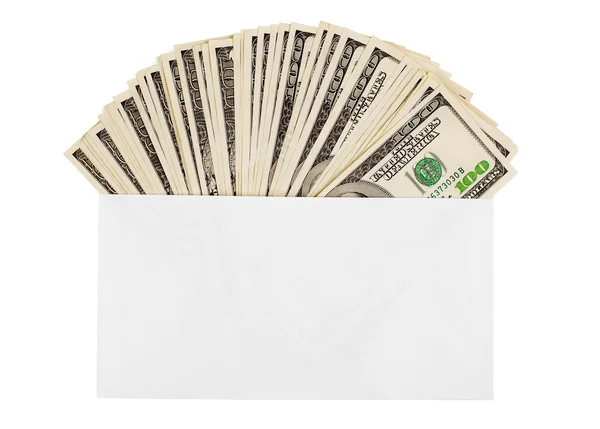 Zarfın içinde dolar — Stok fotoğraf