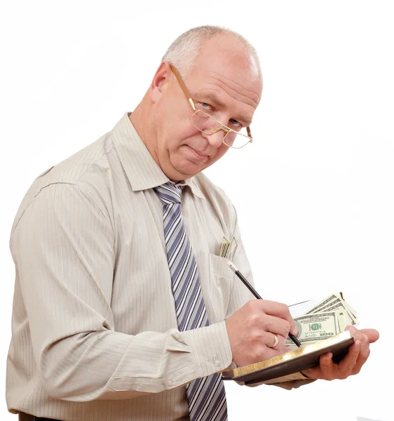 Businessman taking notes — Stock Photo, Image