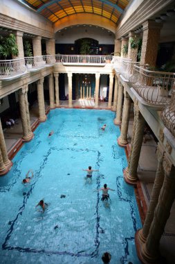 Bathhouse in Budapest clipart