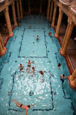 Bathhouse in Budapest clipart