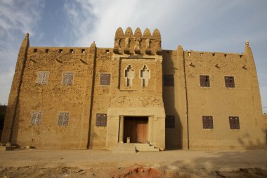 Public building in djenné clipart