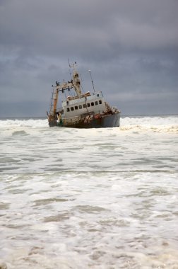 Wreck on the beach clipart