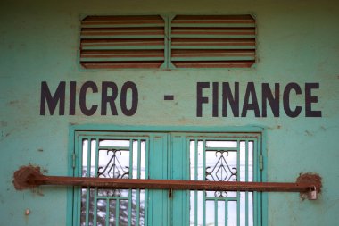 Closed micro finance office clipart